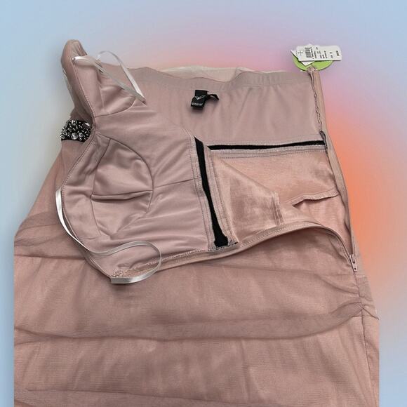 WINDSOR Women’s 9 (juniors) Muave / Pink Strapless Dress - Picture 5 of 7